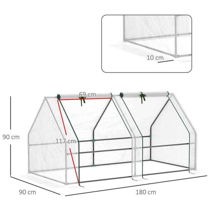 Premium Quality Mini Greenhouse: Portable, Steel Frame, Mesh Cover. Protect & Nourish Plants and Vegetables!