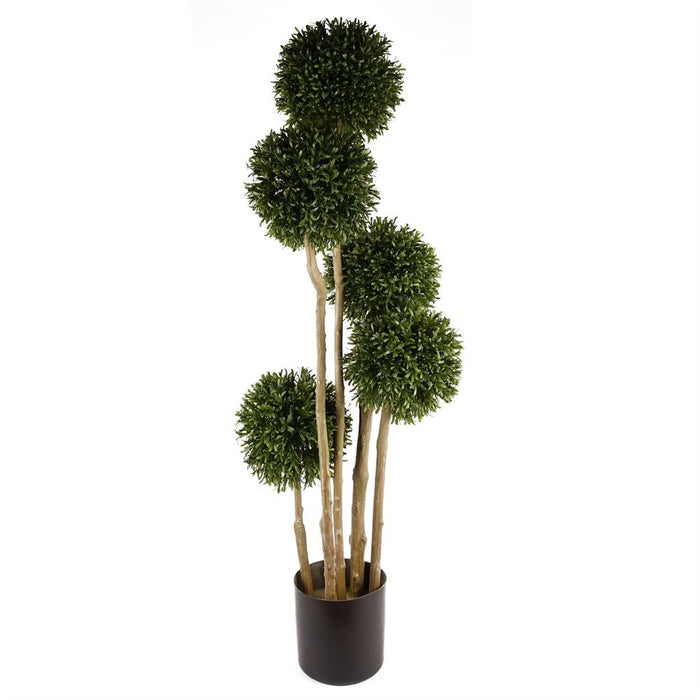 120cm UV Resistant Balls Topiary 480 Leaves Natural Trunk