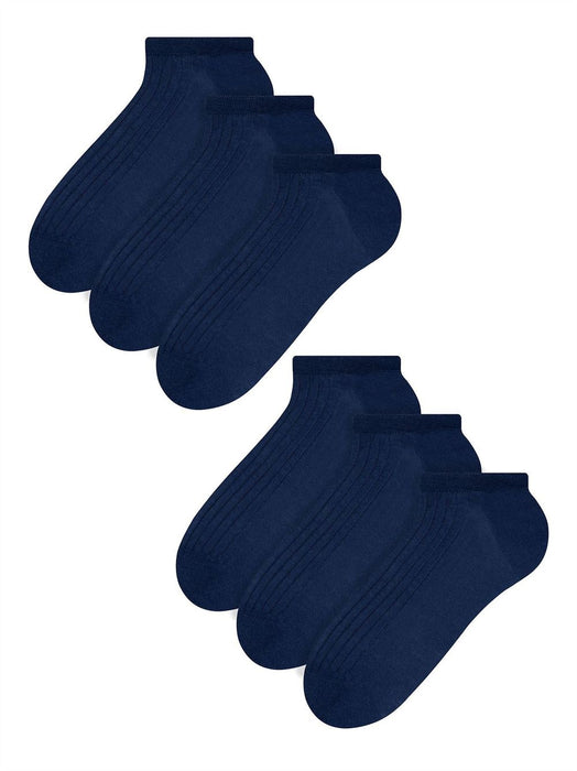 Men's 6 Pair Value Pack 100% Ankle Cotton Socks by Steven