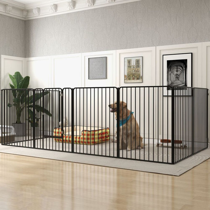 PawHut 100cm 8 Panel Heavy-Duty Dog Playpen - Create a Safe Haven for Your Small to Medium Dogs in Any Space!