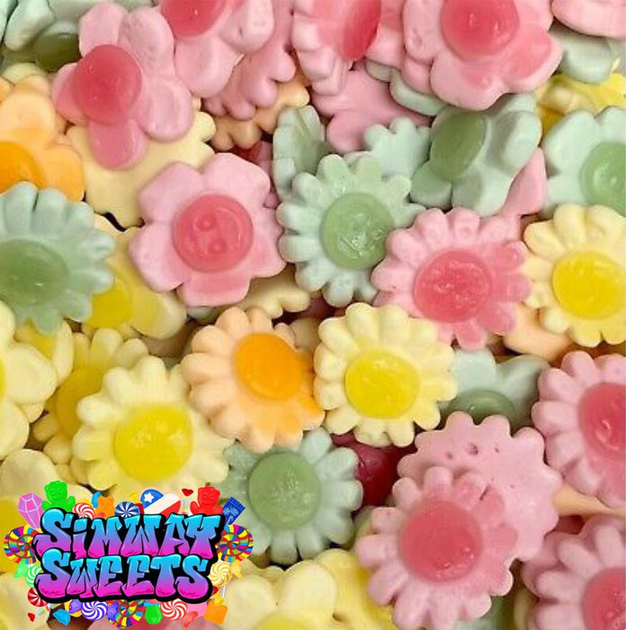 Delicious Happy Flowers Foam Gummies - Retro Sweets Gift Jar - Multicoloured - Buy Now!