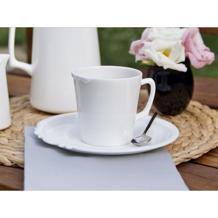 Eser-i Istanbul Tea Cup and Saucer - White - 230 cc