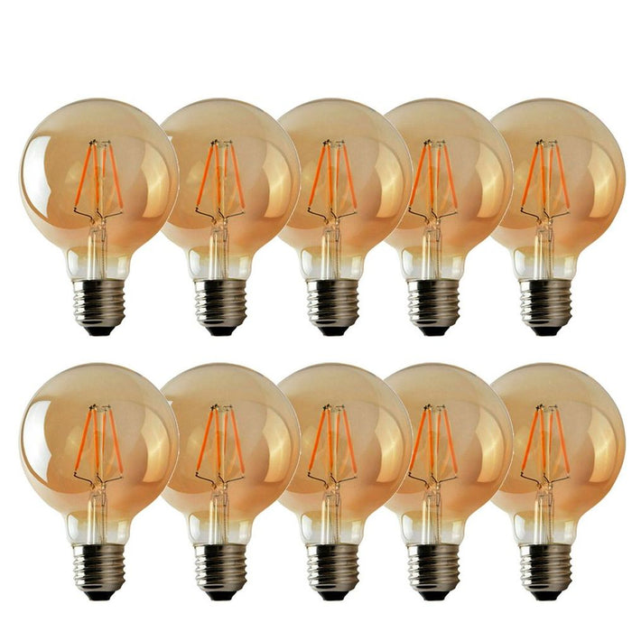 10 Pack E27 LED Edison Dimmable Vintage Amber Glass Warm white 2700K Light Bulbs