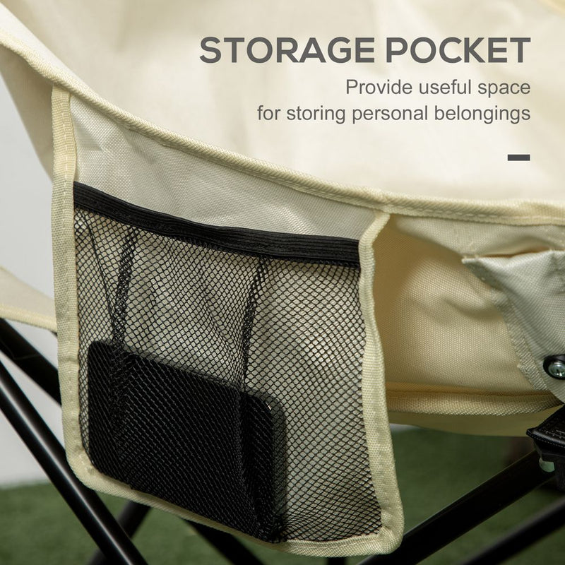 Ultimate Outdoor Comfort: Outsunny Folding Camping Chair with Carrying Bag & Storage Pocket