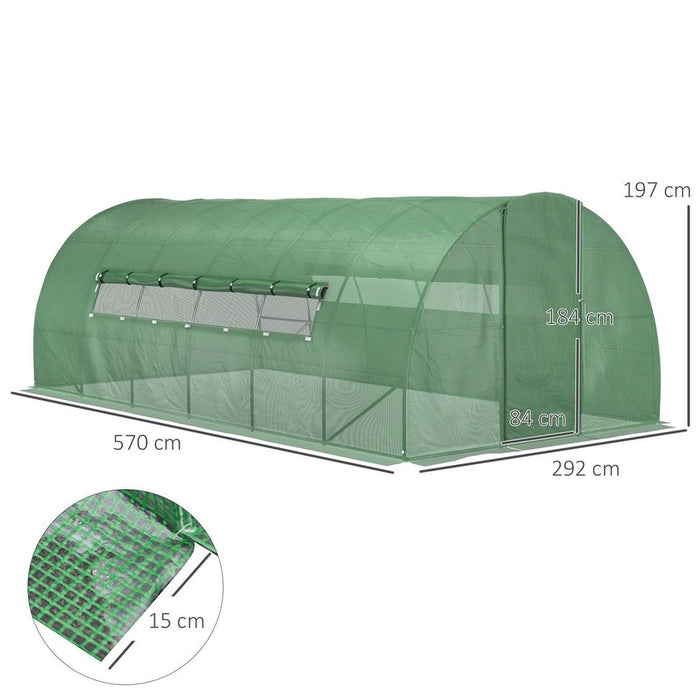 Premium 6x3M Walk-in Greenhouse | Reinforced Steel Frame | High-Quality PE Cloth | Ideal for Gardening & Plant Growth