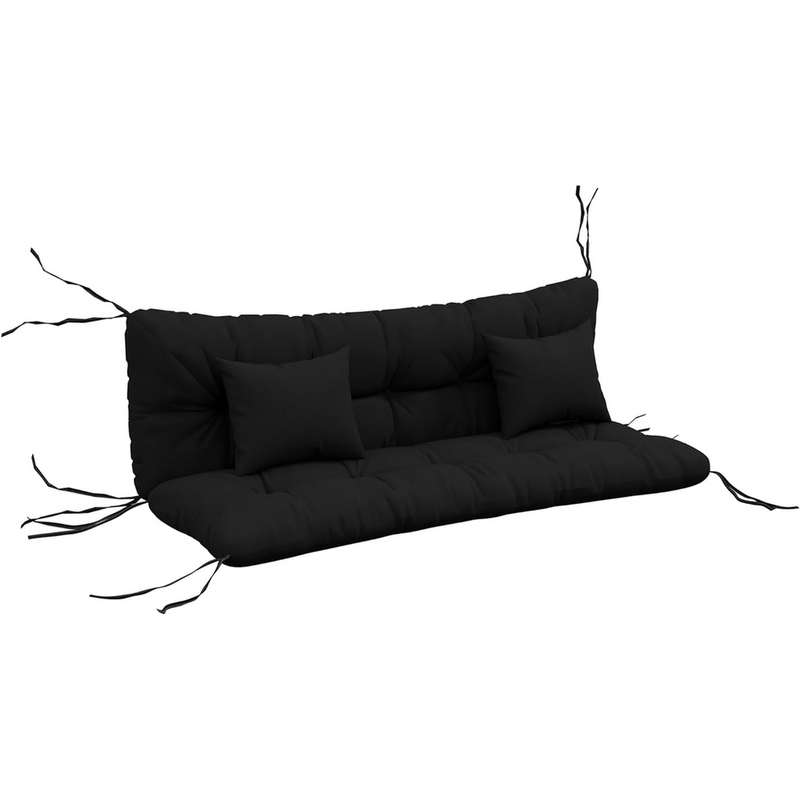 Premium Outdoor Cushion Set - 4 Pieces - Charcoal Grey - High Quality - Water Resistant - Easy to Clean