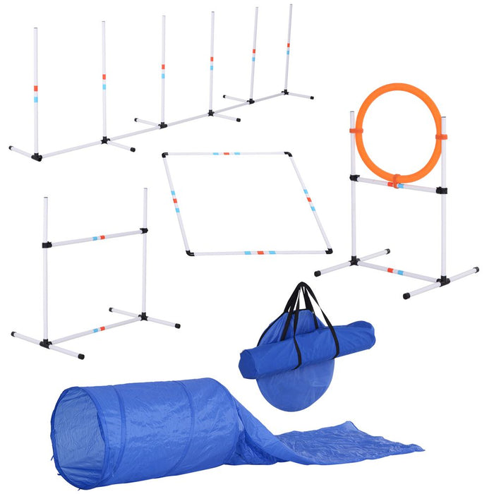 5-Piece Suit Portable Pet Agility Training Set For Dogs Obstacle Course