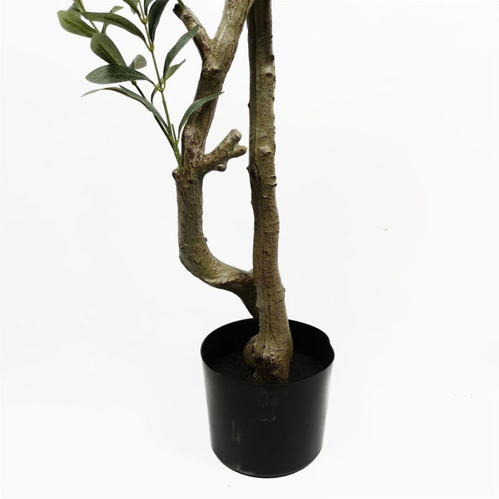 Premium Artificial Olive Tree - Realistic, 160cm Tall, 1296 Leaves, 72 Olives