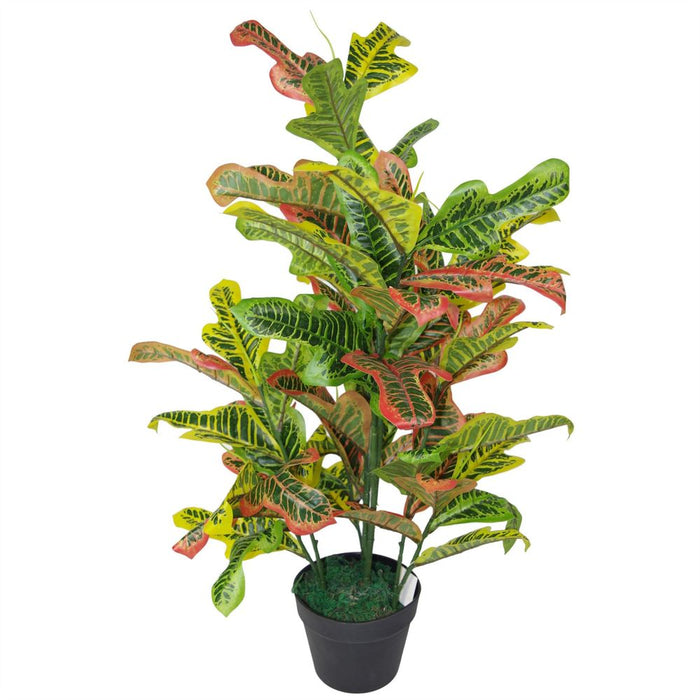 Premium 90cm Artificial Codiaeum Multicoloured House Plant - Large