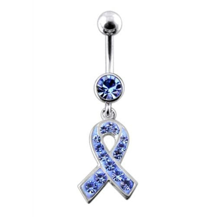 Fancy  CROSS Logo Dangling Belly Ring