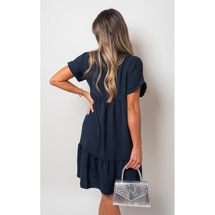 Timeless V Neck Tiered Dress