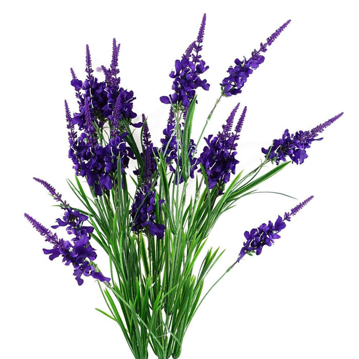 Purple Larkspur Artificial Stem Bundle - Pack of 6 - 80cm Length - Silk Petals - Versatile Decor