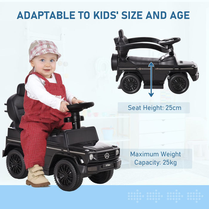 Benz G350 Ride-on Sliding Car Floor Slider Stroller Kids Vehicle, Black HOMCOM