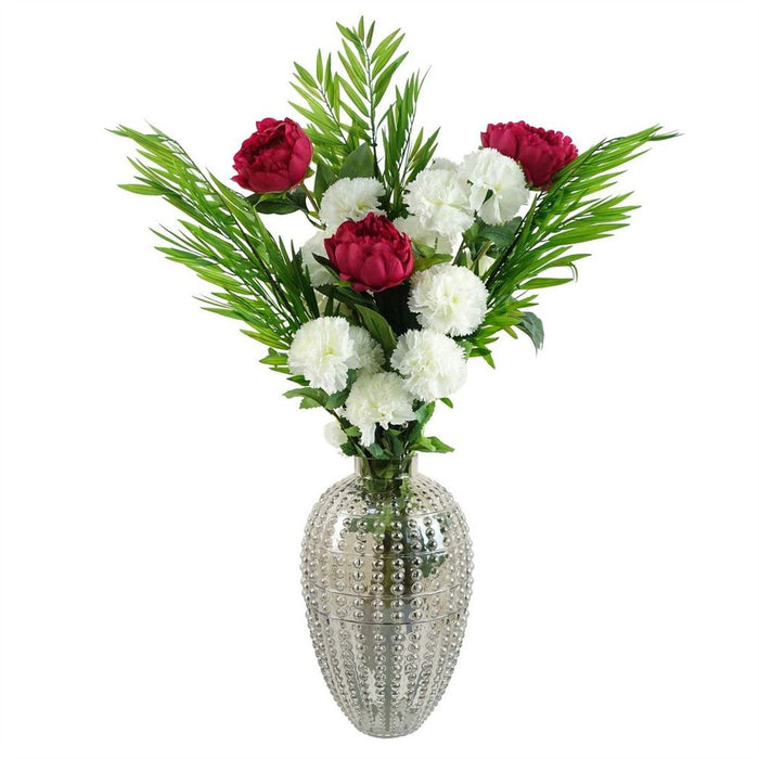 35cm Smoke Grey Bubble Vase - High Quality Glass - Suitable for Real & Artificial Flowers - Hand Finished