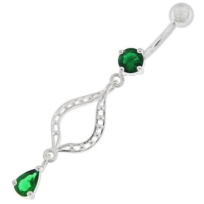 Ellipes Shape Dangling Belly Button Ring