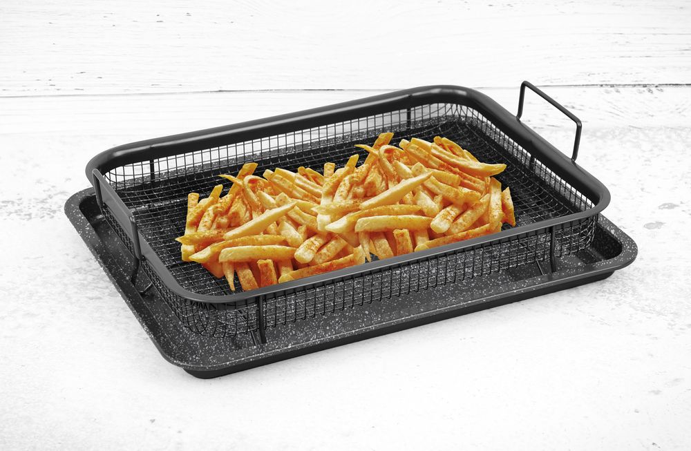 Durastone 2pc Crisper & Oven Tray - Turn Your Oven into a Healthy Air Fryer!