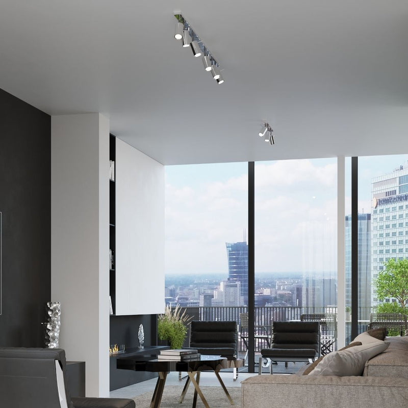 Sleek GU10 Steel Ring Ceiling Lamp - Modern Design