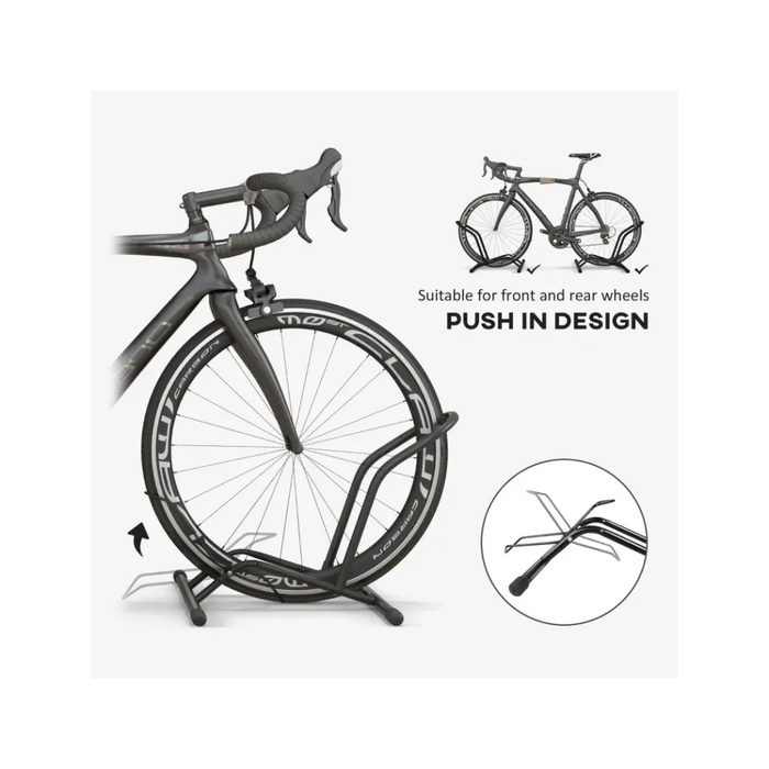 SPORTNOW Bike Stand Bicycle Storage Rack for Indoor Garages Flat Use