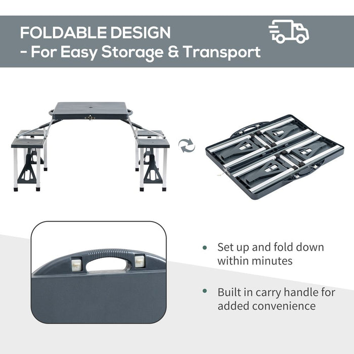 Portable Camping Table & Chairs Set - Foldable, Outdoor, BBQ, Party