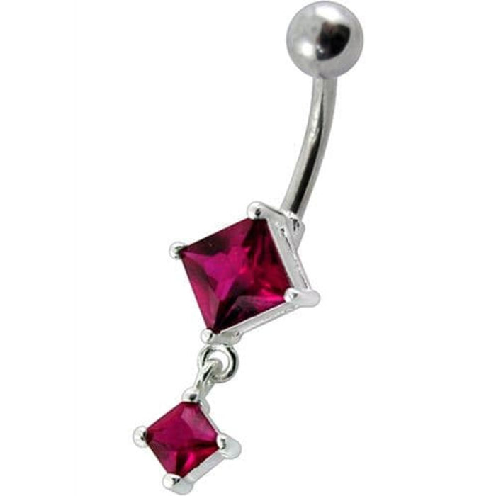 Fancy  Dangling SS Banana Bar Belly Ring