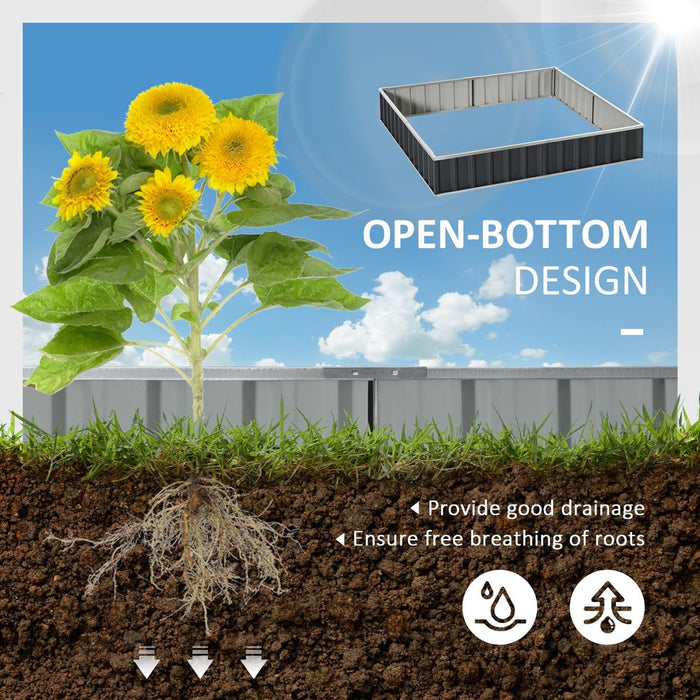 Premium Metal Raised Garden Bed | Steel Planter Box | Gloves Included | 258cmx90cm