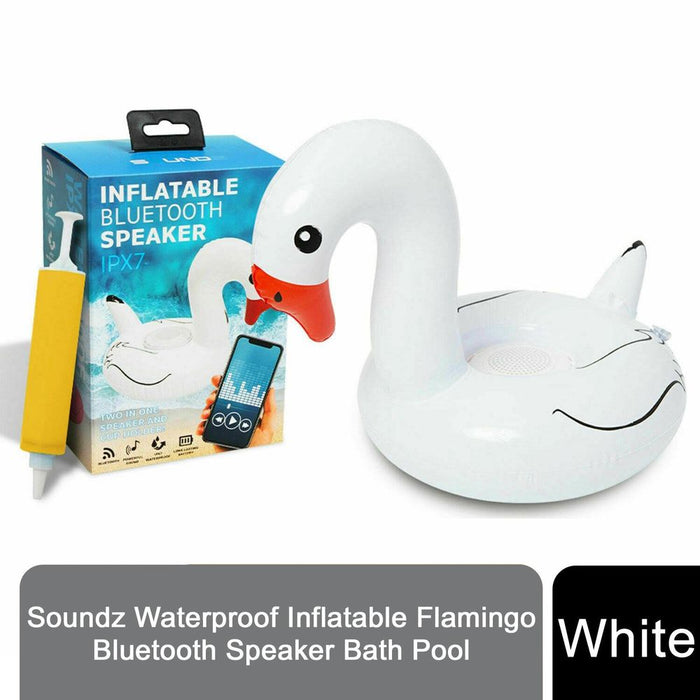 Soundz Waterproof Inflatable Flamingo Speaker Bath Pool