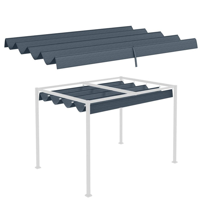 Outsunny Pergola Sun Shade Cover Roof Replacement for 3 x 2.15m Pergola, Grey