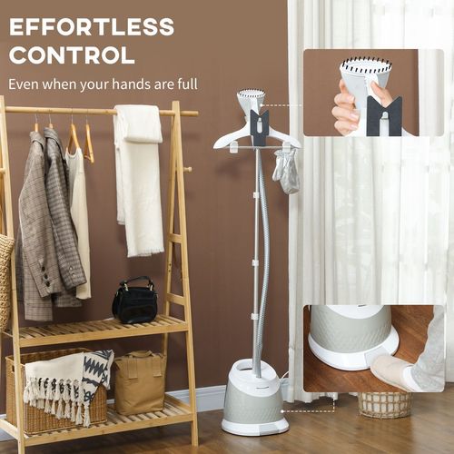 HOMCOM Clothes Steamer, Garment Steamer Clothing Wrinkle Remover, Grey