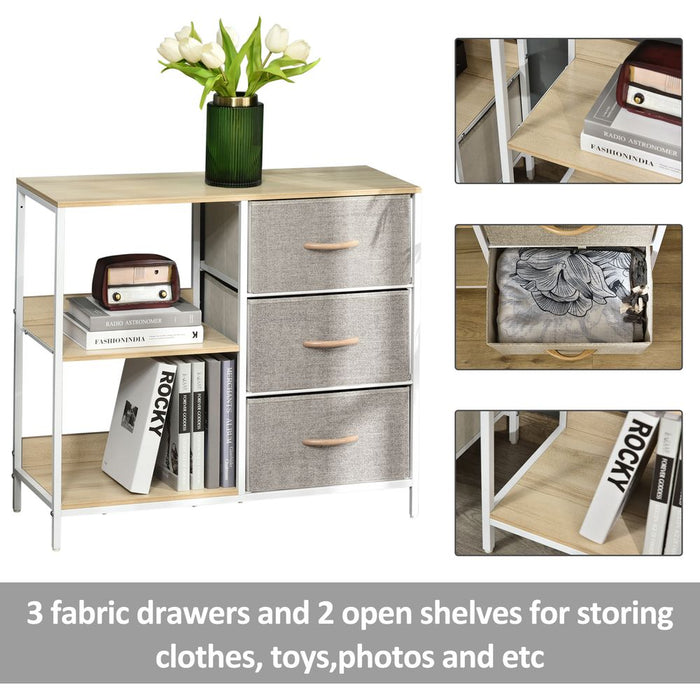 Beige Chest Dresser | 3 Drawer Storage Cabinet - High Quality & Easy Assembly