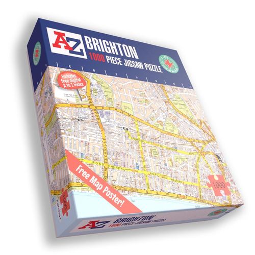 A to Z Map of Brighton 1000 Piece Jigsaw Puzzle