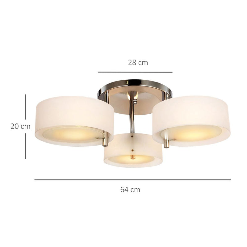 3 Lights Acrylic Lamp Light Indoor Pendant Chandelier Flush Mount