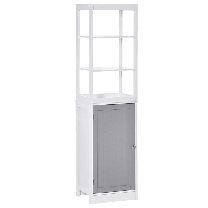 kleankin Tall Bathroom Cabinet Free Standing Slimline Cupboard Tallboy Unit Storage Organiser for Bathroom, Living Room, Kitchen