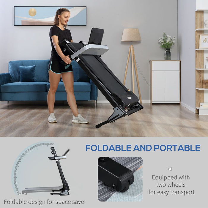 High-Speed Folding Treadmill - 500W Motor, 12km/h, Preset Programs - HOMCOM