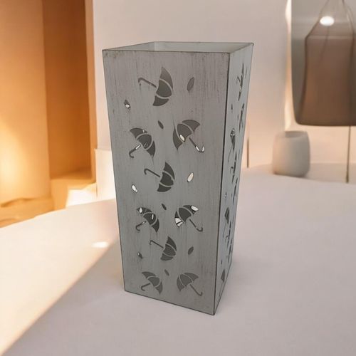 49CM CREAM METAL SQUARE UMBRELLA STAND