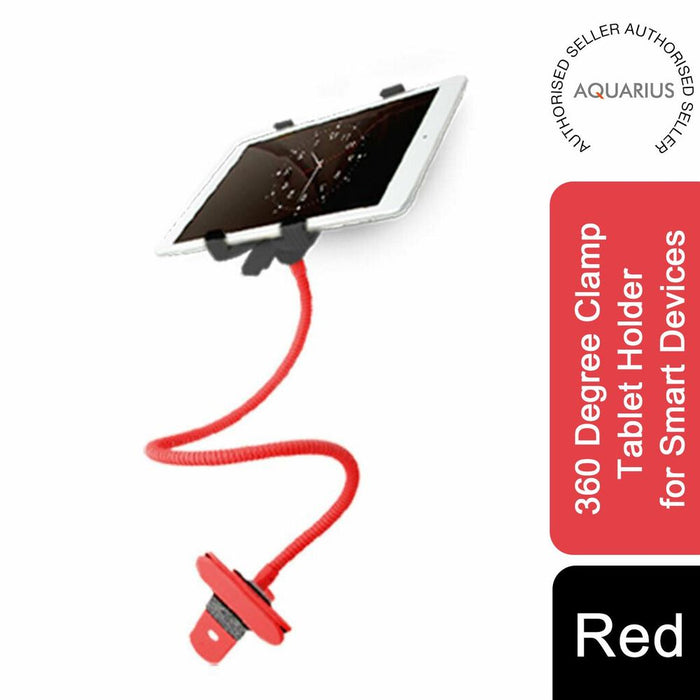 Aquarius 360 Degree Clamp Tablet Holder - Red