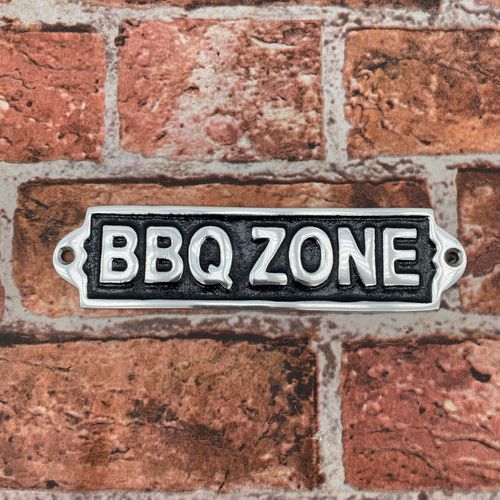 20CM ALUMINIUM BBQ ZONE SIGN