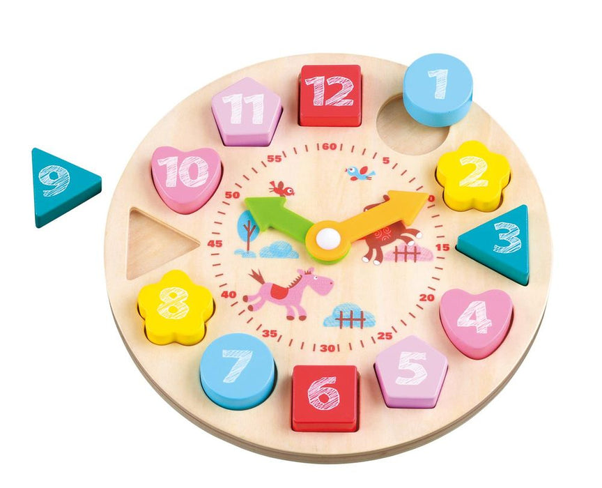 Lelin Learning Clock - Fun Educational Toy for Kids - Hand Eye Coordination & Time Telling - Safe and Colourful