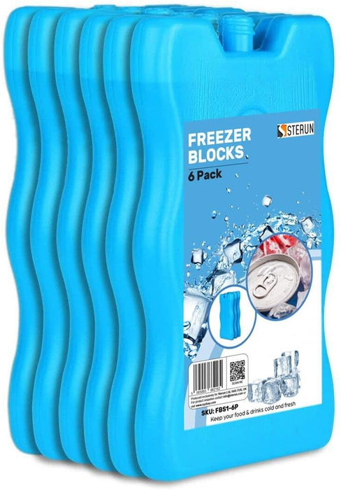 Freezer Blocks Family Pack Reusable - Keeps Food and Drink Cooler for Hours Ice Blocks for Lunch Boxes Outdoor Picnic, Camping