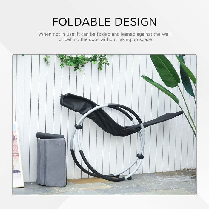 Breathable Mesh Rocking Chair Design Orbital Mat Removable Black Grey