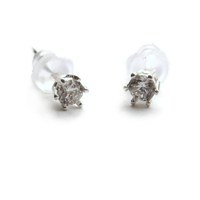 Sterling Silver Diamante Stud Earrings | Ideal Birthday or Christmas Gift