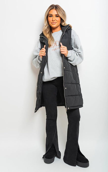 Allyson Midi Longline Padded Puffer Gilet - Stay Warm & Stylish All Year Round!