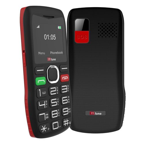 TTfone TT880 Easy-to-Use Big Button Mobile Phone with Vodafone Pay As You Go SIM, USB C Mains Charger