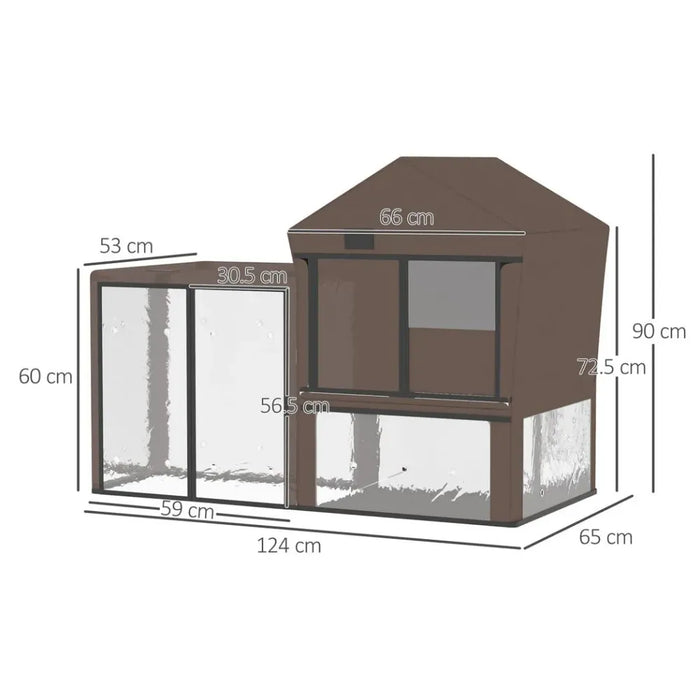 Protective Rabbit Hutch Cover, Water-Resistant and UV-Resistant - Ideal for Bunny and Guinea Pig Cages - High-Quality Material