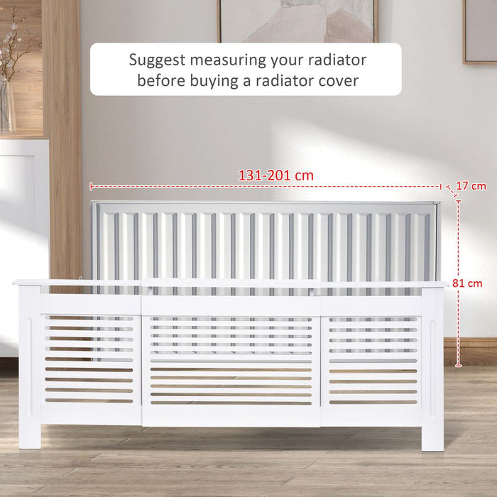 Extendable MDF Radiator Cover MDF-White