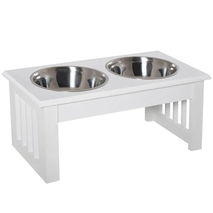 Premium Elevated Pet Feeder - Stainless Steel Bowls Stand for Small Dogs - Healthier Eating - Non-Slip Base - Easy to Clean - Durable Design