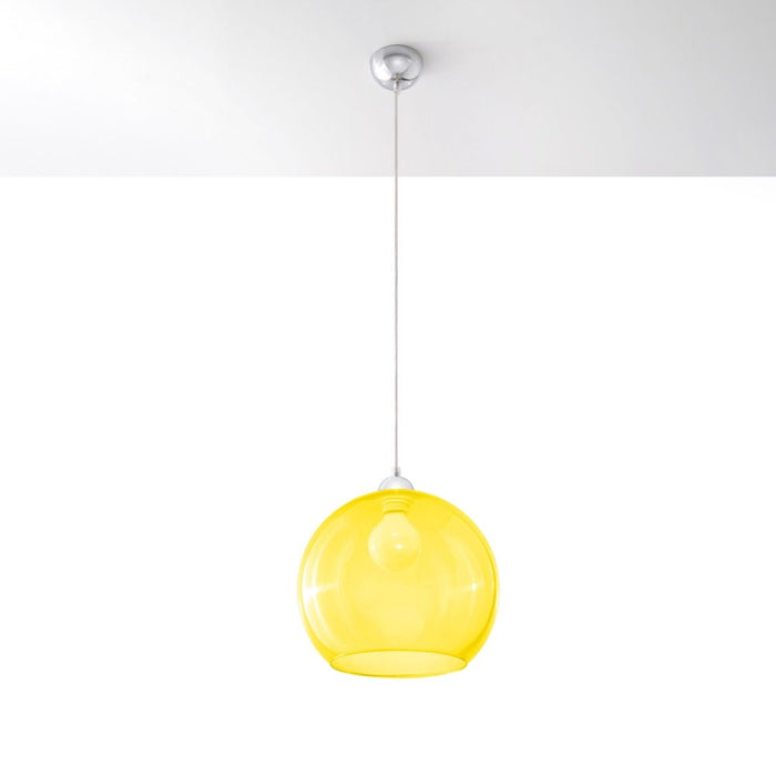 Breathtaking Steel & Glass Pendant Lamp - Minimalist Design, High-Quality E27 Fitting