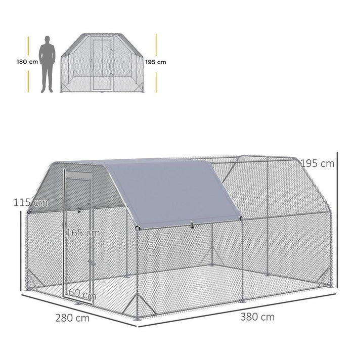 Spacious Chicken Coop for 10-12 Chickens, with Roof & Walk-In Design