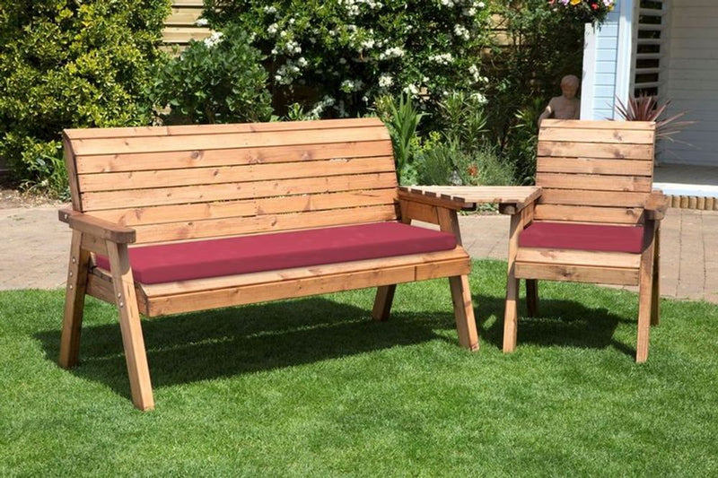 High-Quality 4 Seater Companion Set w/ Angled Tray - Hand Finished, FSC Wood, 10 Yr Guarantee