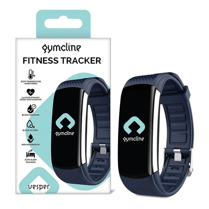 Gymcline Vesper Fitness Tracker - Body Temperature Monitoring, Navy