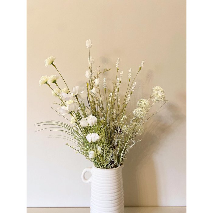 Premium Cream Faux Wildflower Stem | Lifelike Design | Perfect for Arrangements | D10 x H51 x W10cm